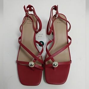 Womens Red Heels Size 9 #434